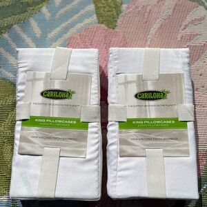 New 2 Pair Cariloha King Size Pillowcases